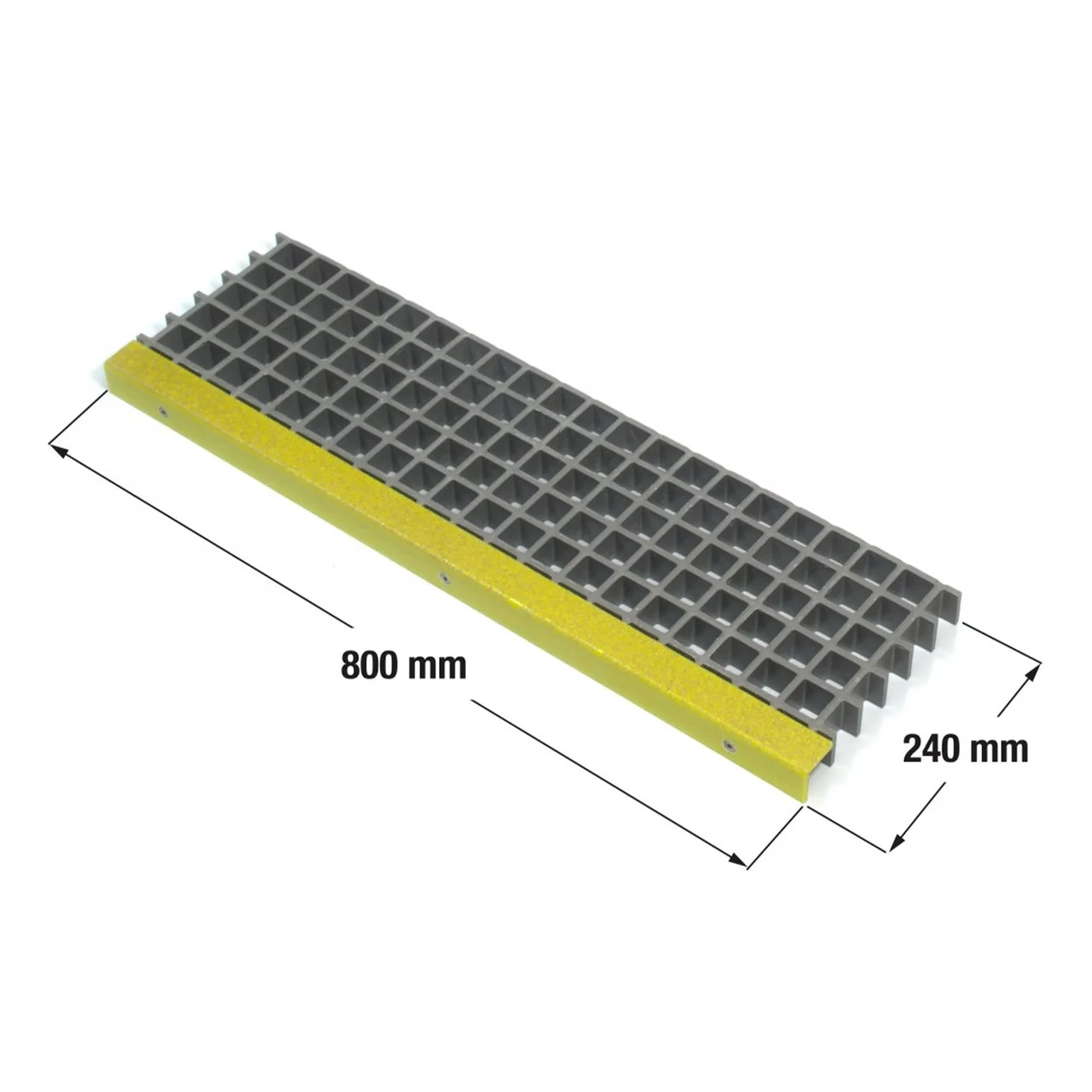 Stopień schodowy kompozytowy GRP FLOMA GrpGr - długość 80 cm, szerokość 24 cm, wysokość 3,8 cm