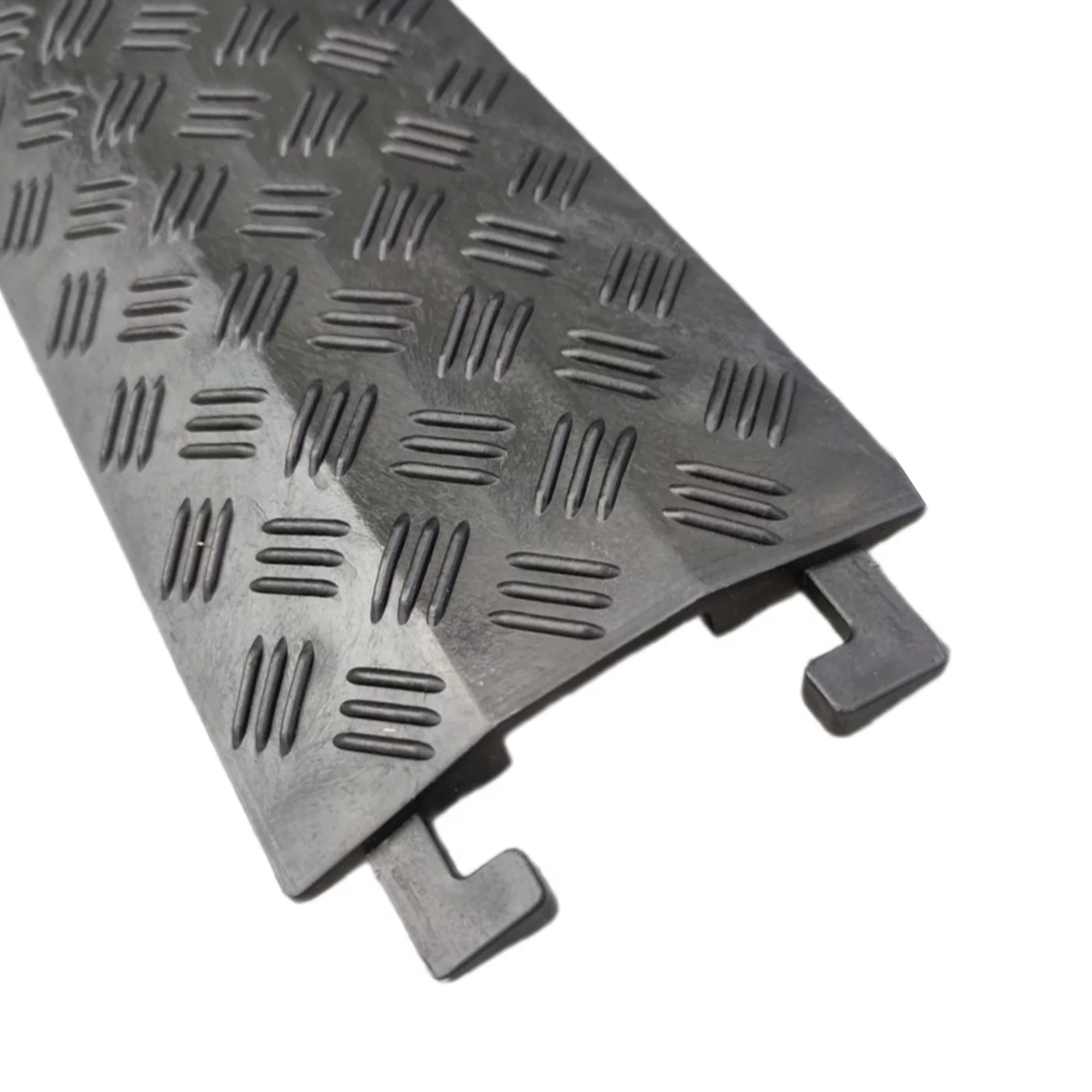 Anti-Rutsch Kabelbrücke aus Kunststoff (1x15x40) FLOMA - Länge 100 cm, Breite 13 cm, Höhe 2 cm - Schwarz