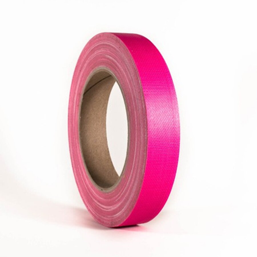 Neonově růžová výstražná páska - délka 25 m, šířka 1,9 cm