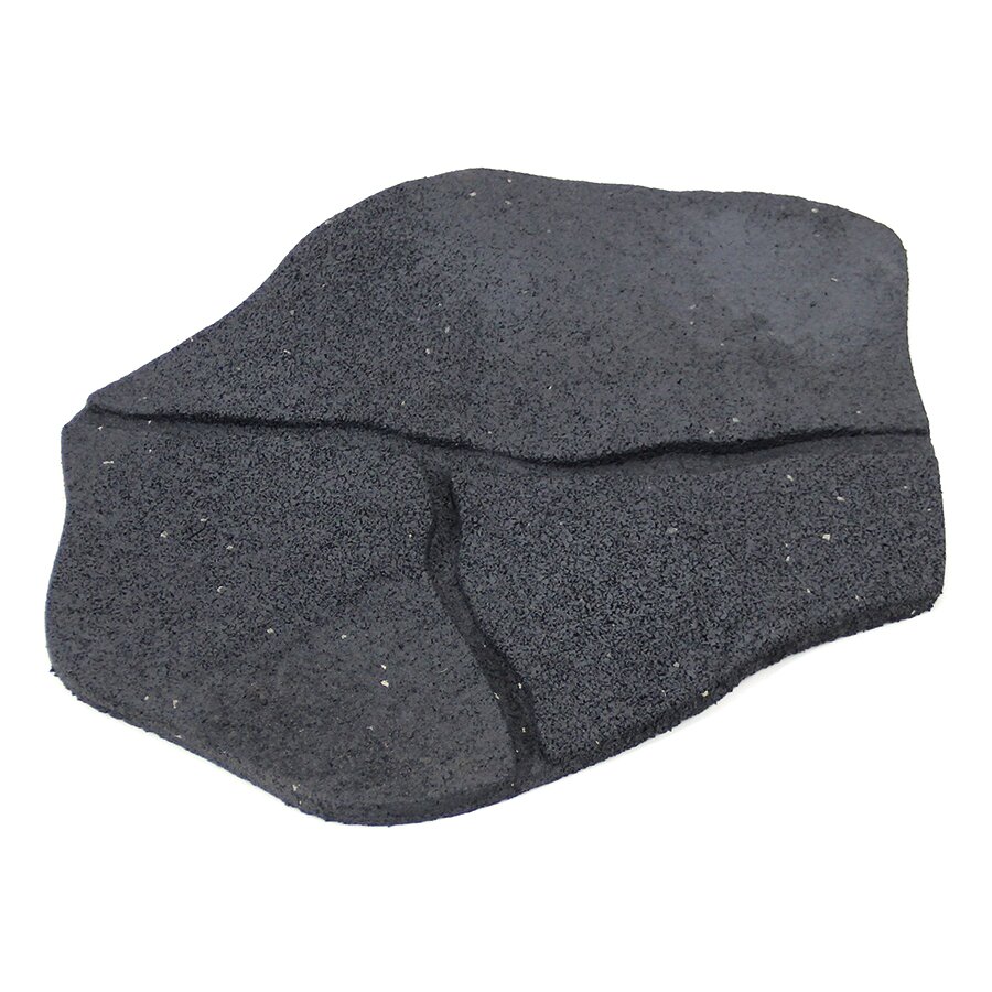 Šedý gumový zahradní nášlap (šlapák) FLOMA Stone (kámen) - délka 51 cm, šířka 38 cm a výška 1,8 cm