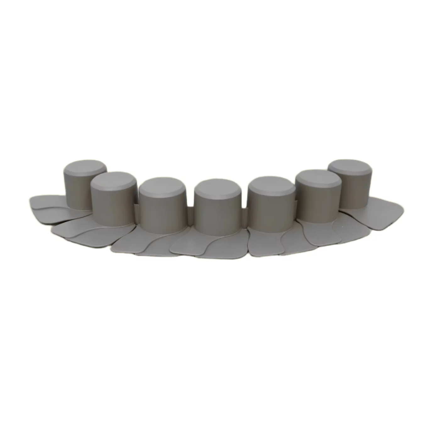 Beeteinfassung aus Kunststoff GC70 - Länge 405 cm, Höhe 6 cm - Grau