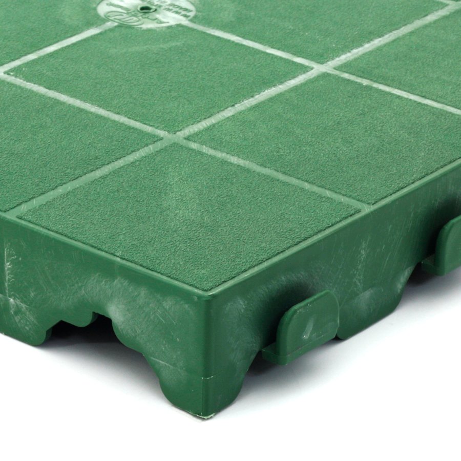 Zelená plastová terasová dlažba Linea Combi - dĺžka 39 cm, šírka 39 cm a výška 4,8 cm