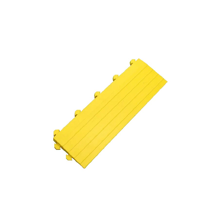 Žltá gumová nábehová hrana &quot;samec&quot; pre rohože Premium Fatigue - dĺžka 50 cm, šírka 15 cm a výška 2,4 cm