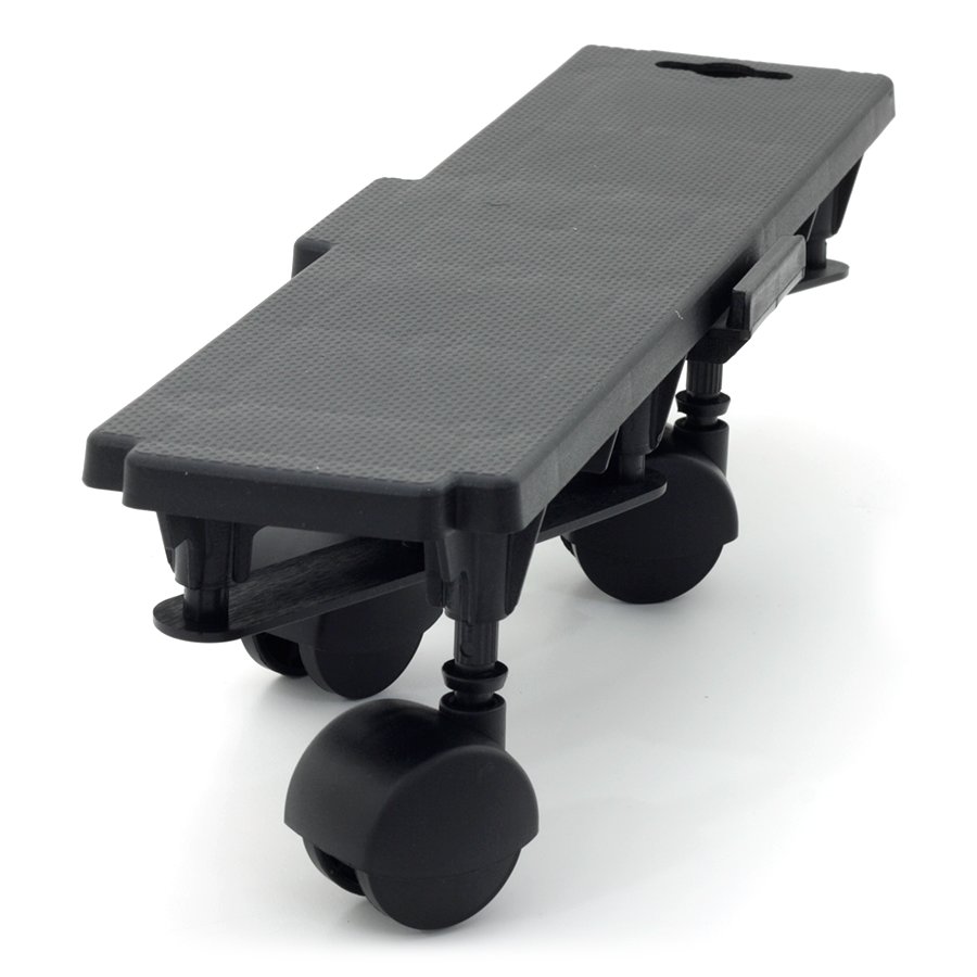 Černá plastová transportní stěhovací plošina Linea Dolly - nosnost 170 kg, délka 36 cm, šířka 10 cm a výška 8 cm