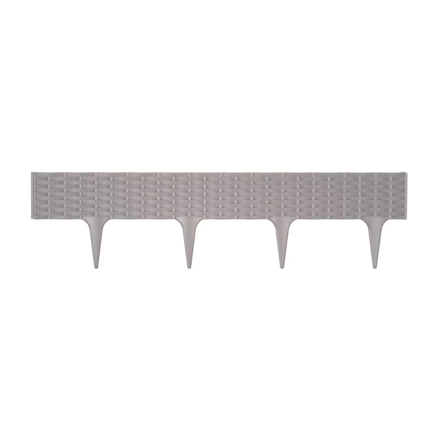 Šedý plastový záhradný obrubník GC85 - dĺžka 390 cm, výška 18,6 cm