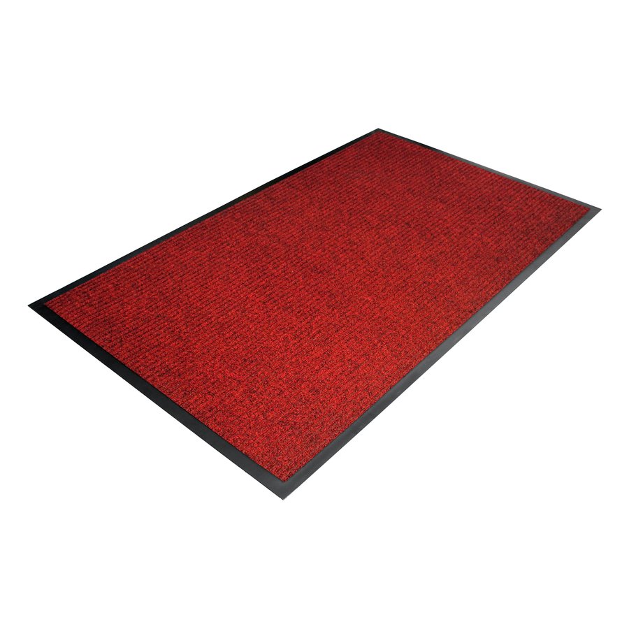 Červená textilní vstupní rohož - délka 80 cm, šířka 120 cm, výška 0,6 cm