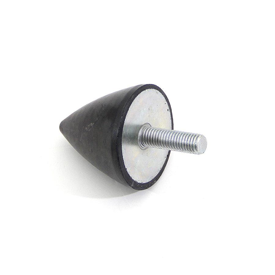 Čierny gumový doraz tvaru kužeľa so skrutkou FLOMA - priemer 6 cm a výška 6 cm