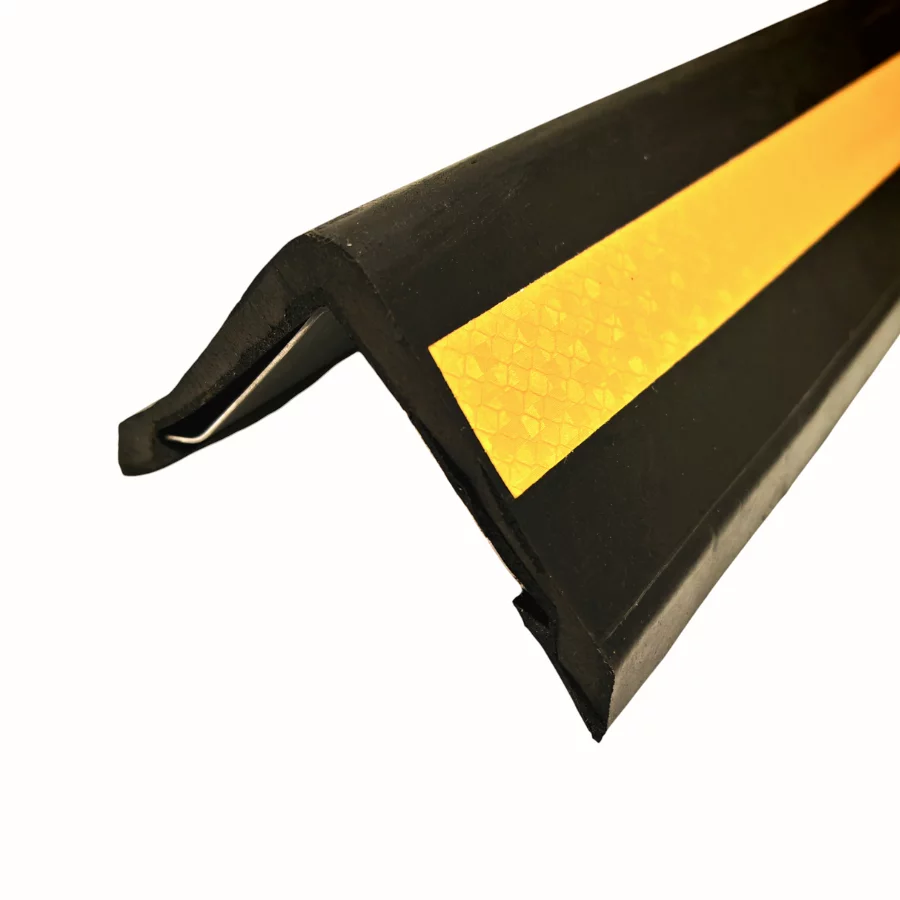 Wandschutz aus Gummi mit Stahlbewehrung FLOMA WP80 - Länge 100 cm, Breite 10 x 10 cm, Dicke 1 cm - Schwarz-Gelb, Eckschutz aus Gummi mit Stahlbewehrung FLOMA WP80 - Länge 100 cm, Breite 10 x 10 cm, Dicke 1 cm - Schwarz-Gelb