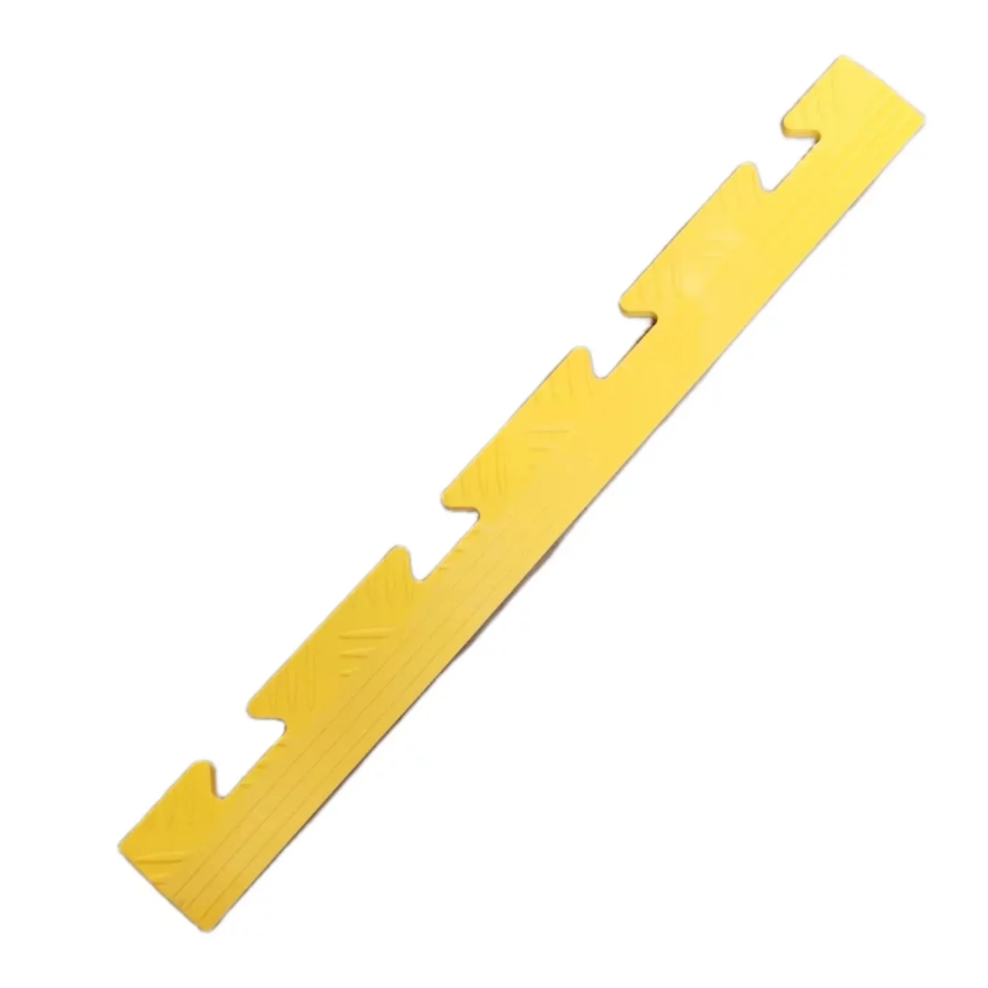 Žltý plastový PVC nájazd &quot;samica&quot; pre dlažby Tenax (checker) - dĺžka 48 cm, šírka 5,1 cm, výška 0,8 cm