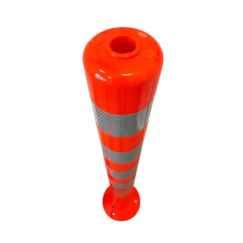 Červený plastový elastický parkovacie stĺpik - priemer 7,5 cm, výška 100 cm