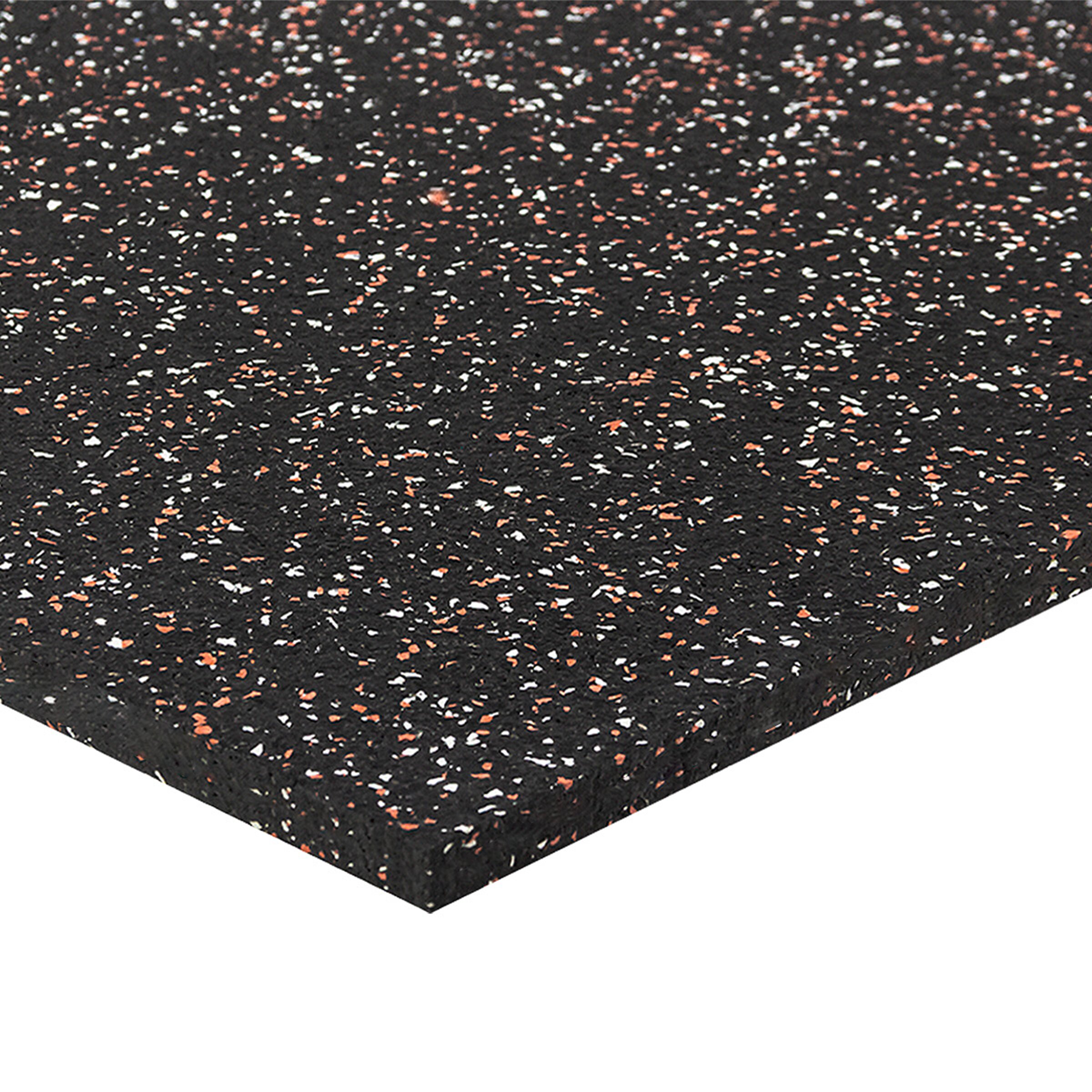 Černo-bílo-červená podlahová guma FLOMA FitFlo SF1050 - délka 100 cm, šířka 100 cm, výška 1,6 cm