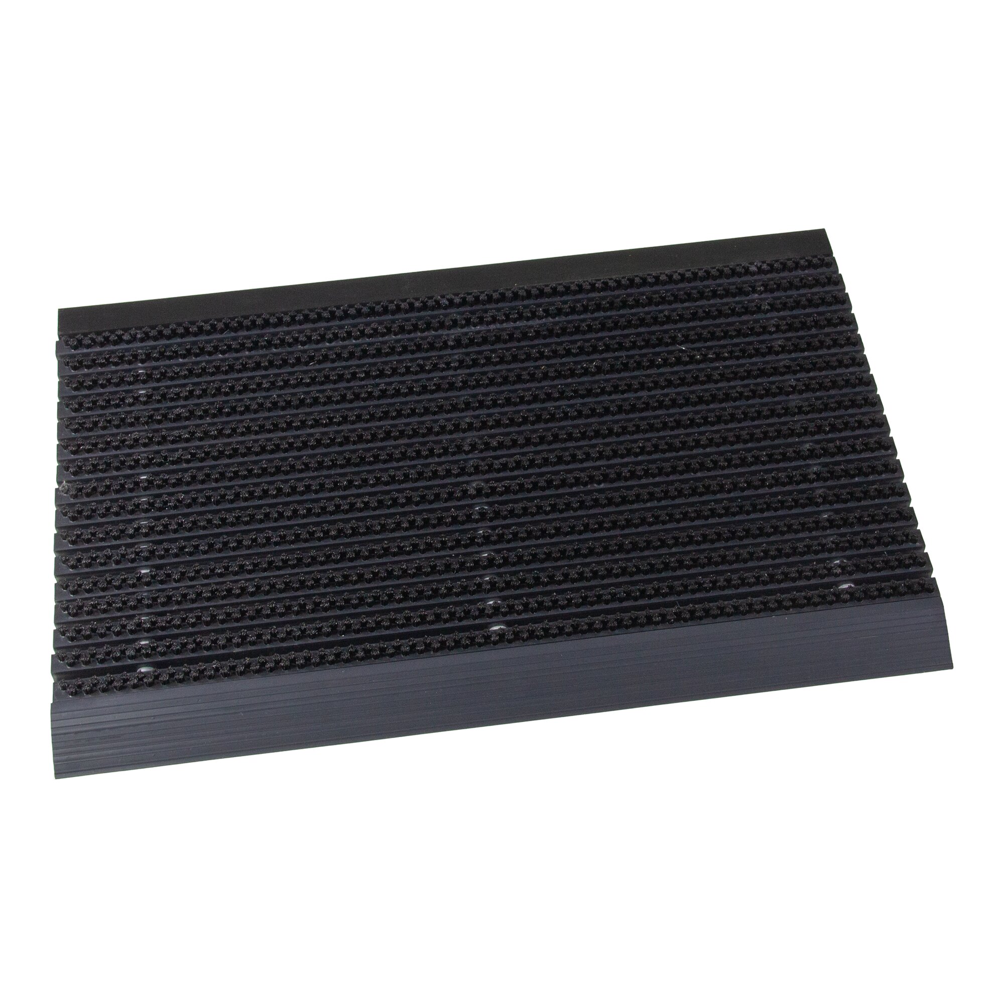 Černá venkovní čistící kartáčová vstupní rohož FLOMA Outline - délka 60 cm, šířka 90 cm, výška 2,2 cm