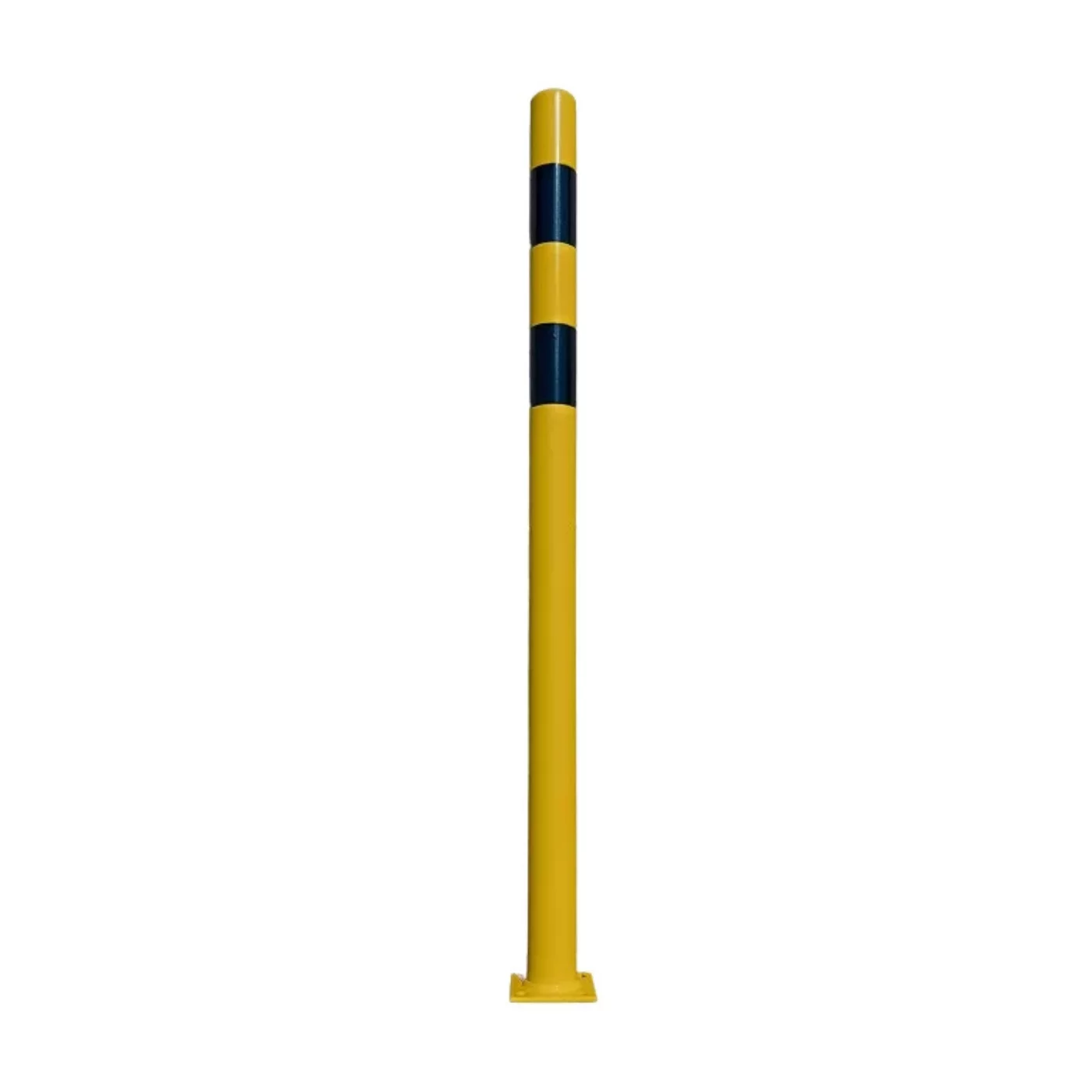Žluto-černý ocelový sloupek - průměr 6 cm, výška 110 cm