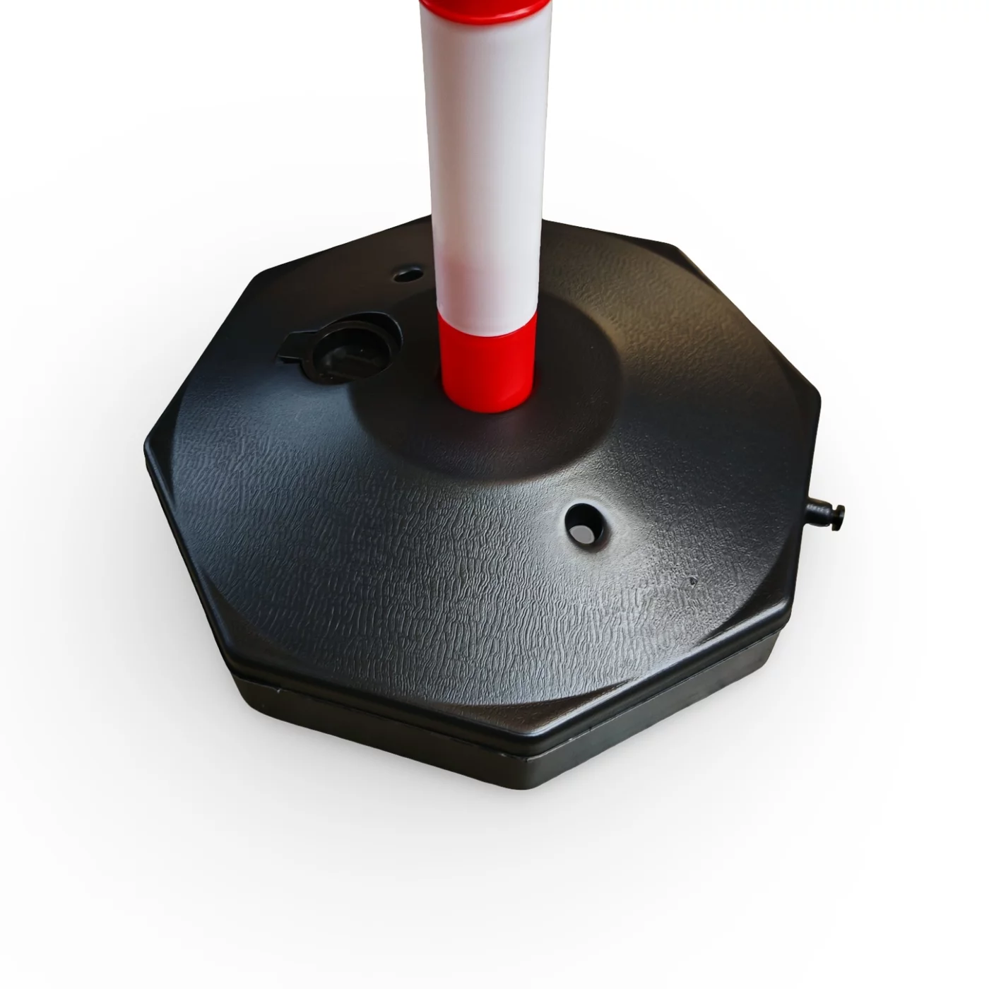 Verkehrspfosten aus Kunststoff FLOMA - Durchmesser 4 cm, Höhe 90 cm - Weiß-Rot