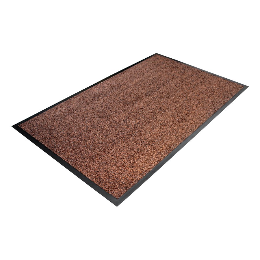 Hnedá textilná vnútorná čistiaca vstupná rohož - dĺžka 60 cm, šírka 90 cm a výška 0,8 cm