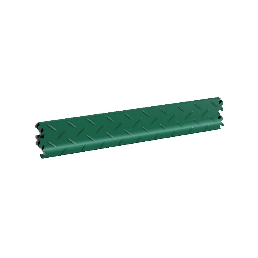 Zelená PVC vinylová soklová podlahová lišta Fortelock Industry (diamant) - dĺžka 51 cm, šírka 10 cm, hrúbka 0,7 cm