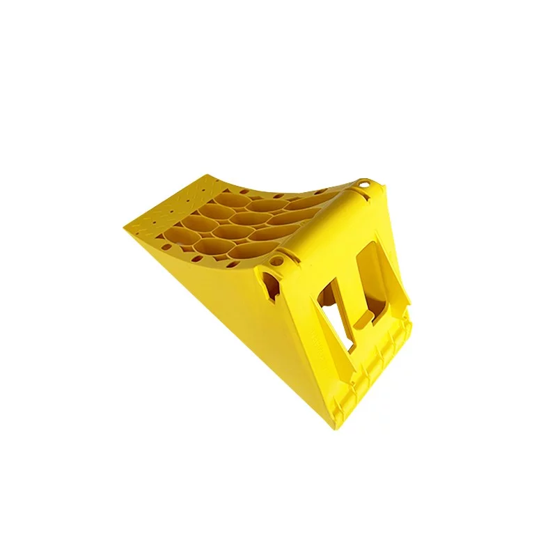 Anti-rutschmatten blockierender Radkeil aus Kunststoff - Breite 16 cm, Höhe 19 cm - gelber