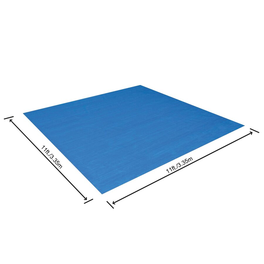 Modrá ochranná podložka pod bazén, vírivku Bestway - dĺžka 335 cm a šírka 335 cm
