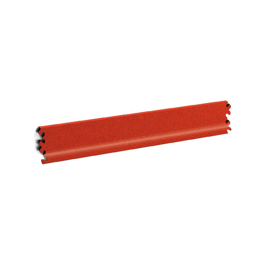Červená PVC vinylová soklová podlahová lišta Fortelock Industry (kůže) - délka 51 cm, šířka 10 cm a tloušťka 0,7 cm