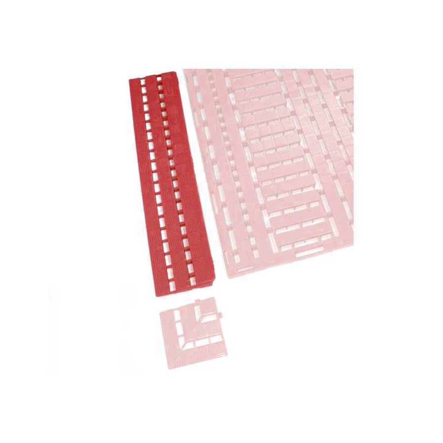 Červená nábehová hrana WORK-DECK - dĺžka 60 cm, šírka 12 cm a výška 2,5 cm