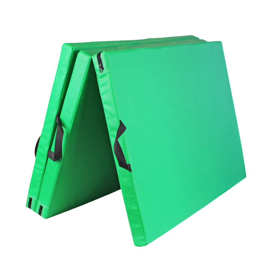 Zelená skládací žíněnka - délka 180 cm, šířka 90 cm a výška 5 cm