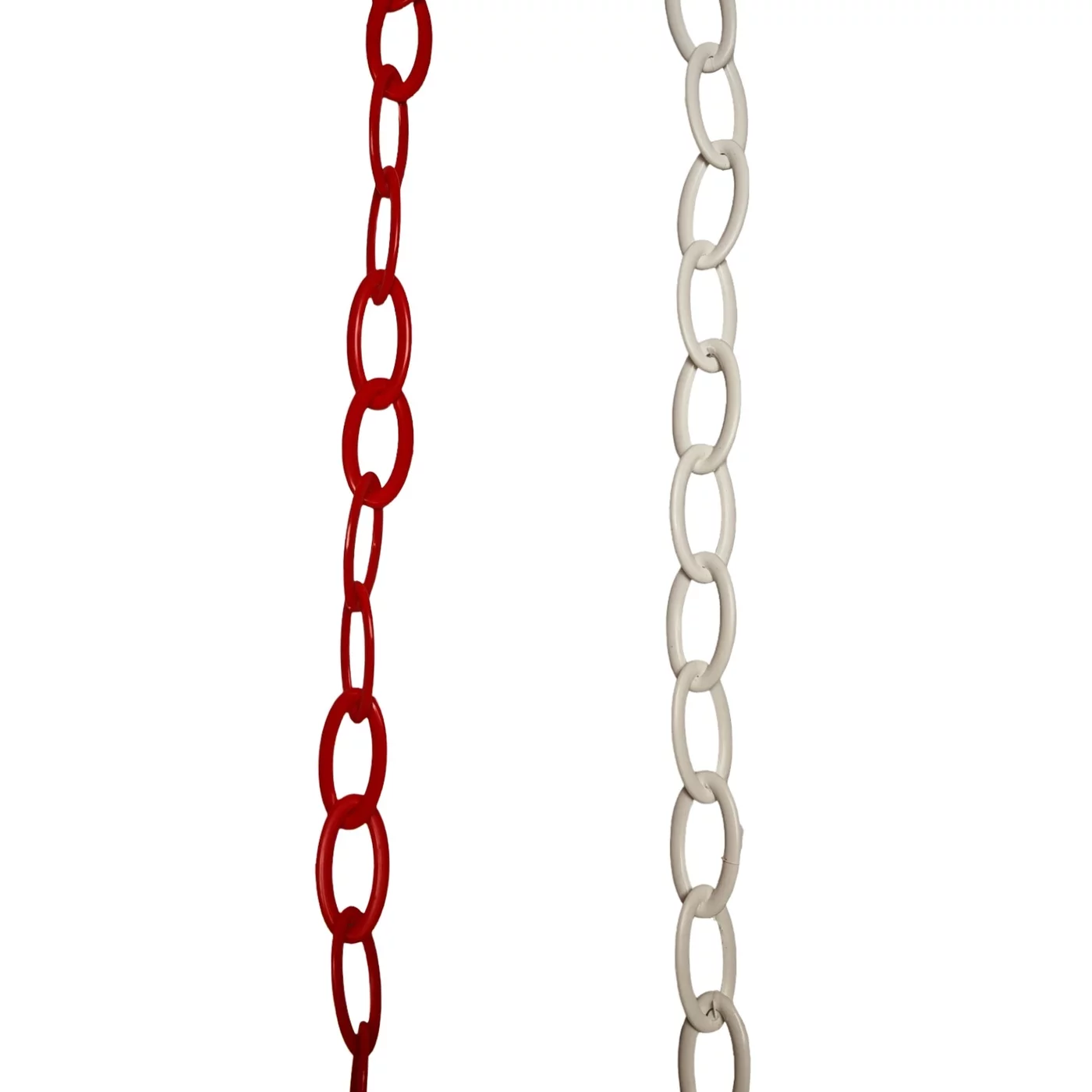 Absperrkette aus Kunststoff Und aus PP FLOMA TC87 - Länge 25 m, Breite 0,6 cm - Weiß-Rot