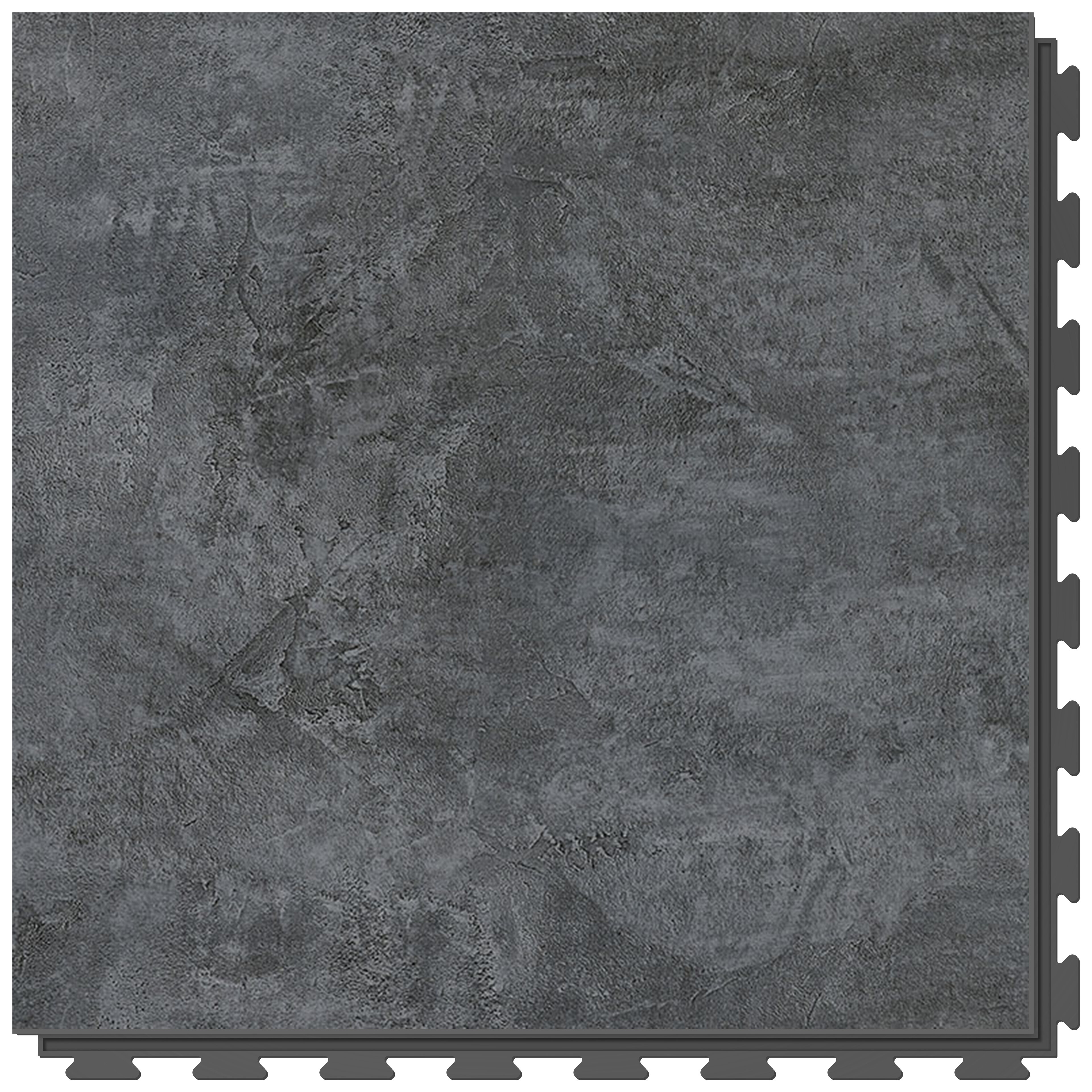 Sivá PVC vinylová dlažba Fortelock Business Forsen Dark Sky C019 Graphite - dĺžka 66,8 cm, šírka 66,8 cm, výška 0,7 cm