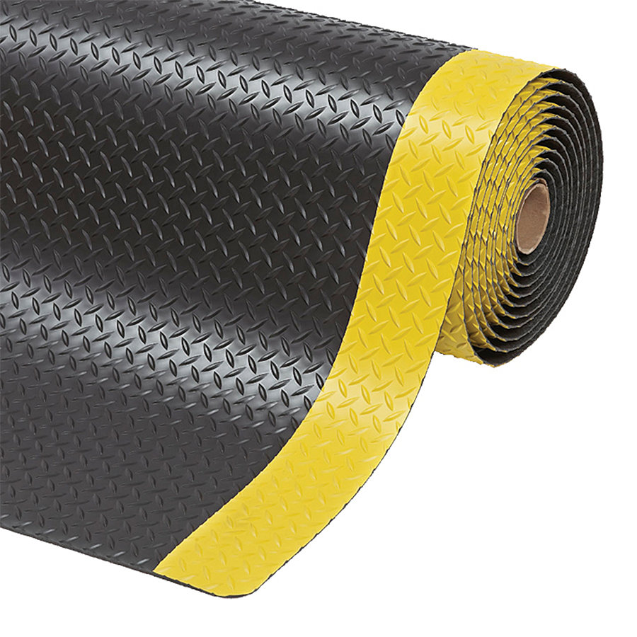 Černo-žlutá protiúnavová laminovaná rohož (metráž) Saddle Trax - délka 1 cm, šířka 91 cm a výška 2,54 cm