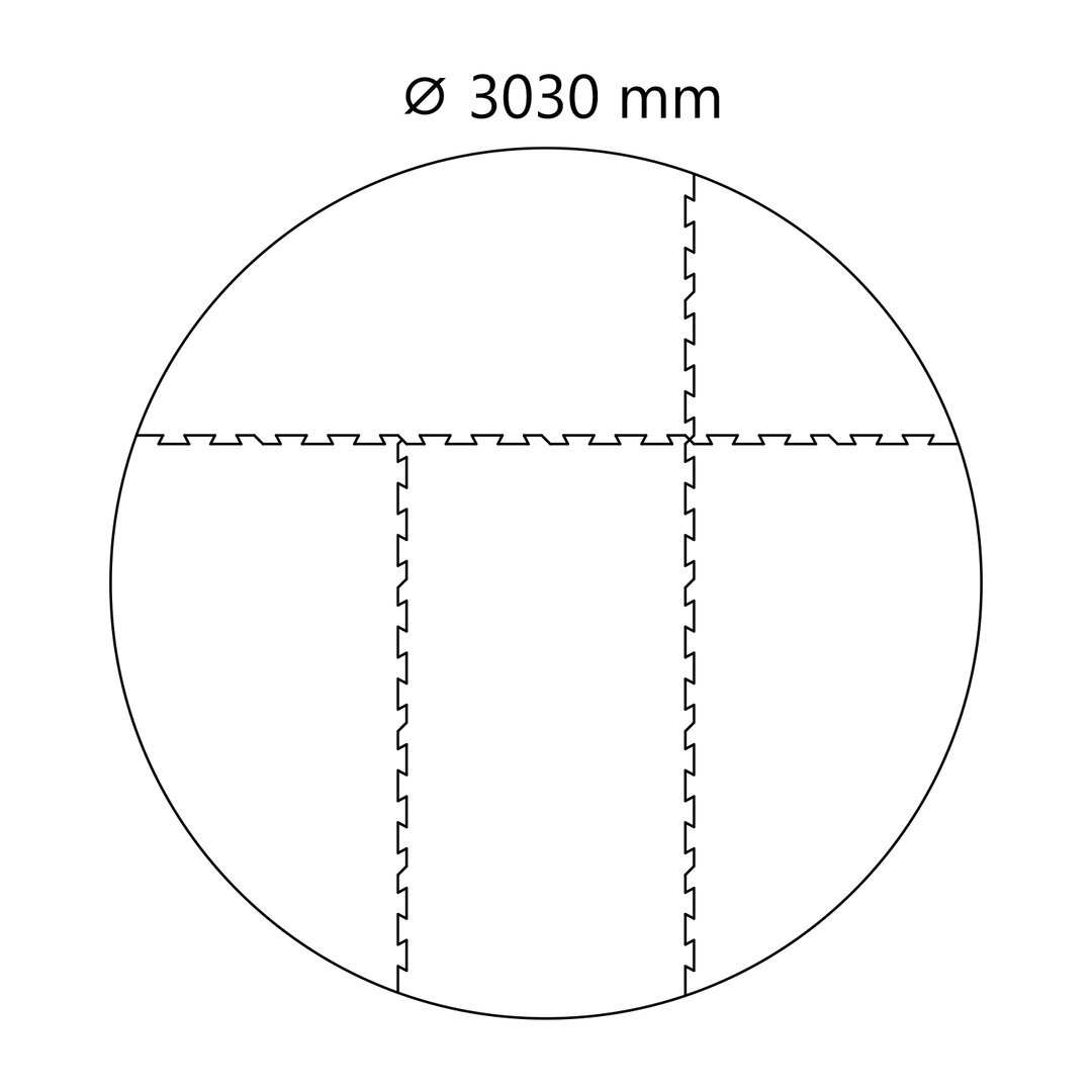 Gumová ochranná tlmiaca kruhová podložka pod bazén, vírivku FLOMA PoolPad - priemer 303 cm a výška 0,8 cm
