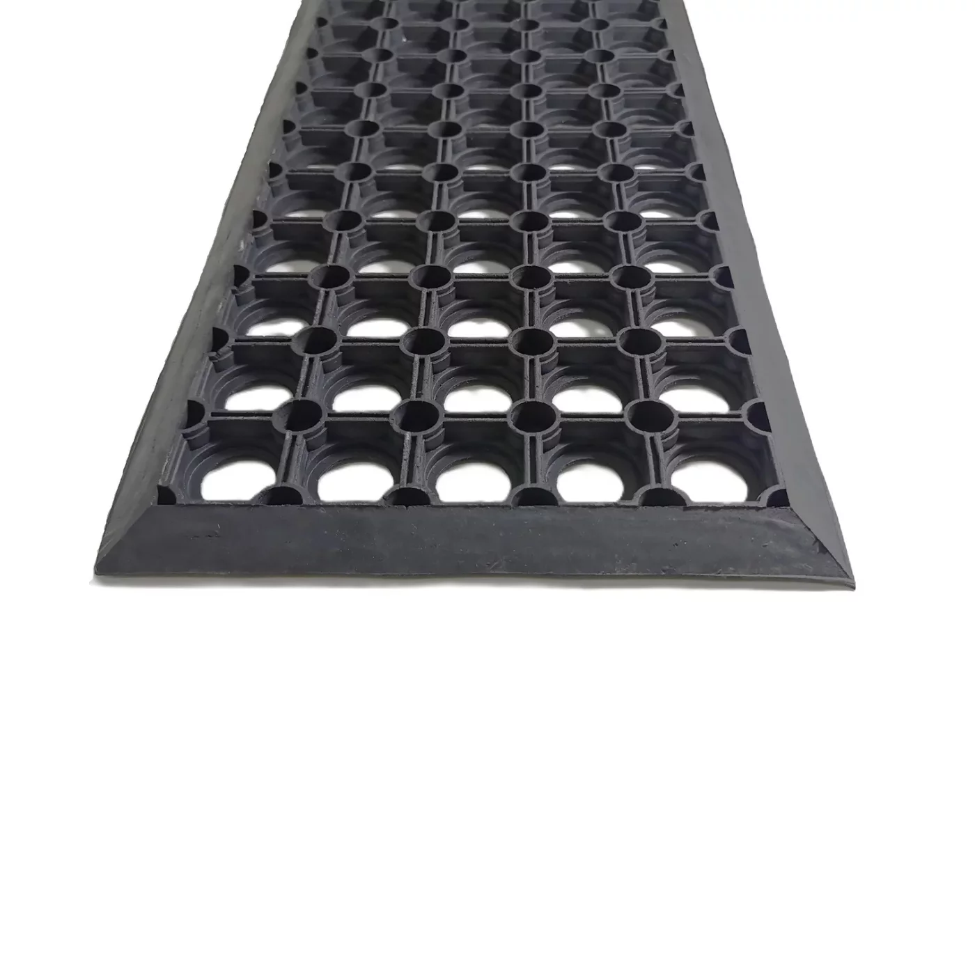 Gumová schodová rohož FLOMA HoneyStep - délka 25 cm, šířka 75 cm, výška 1,6 cm