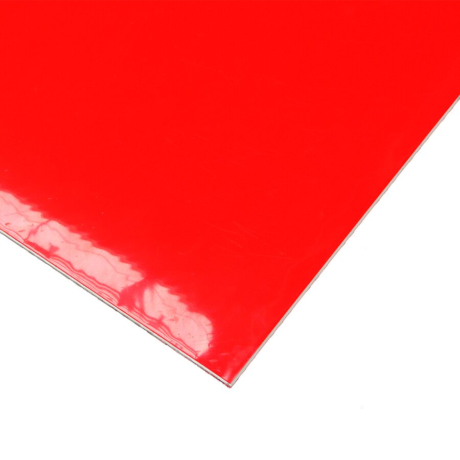 Červená LDPE podlahová deska 2 rukojeti 4 díry "hladká" - délka 240 cm, šířka 120 cm, výška 1,15 cm