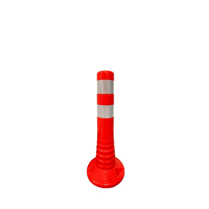 Červený plastový elastický parkovací stĺpik - výška 45 cm