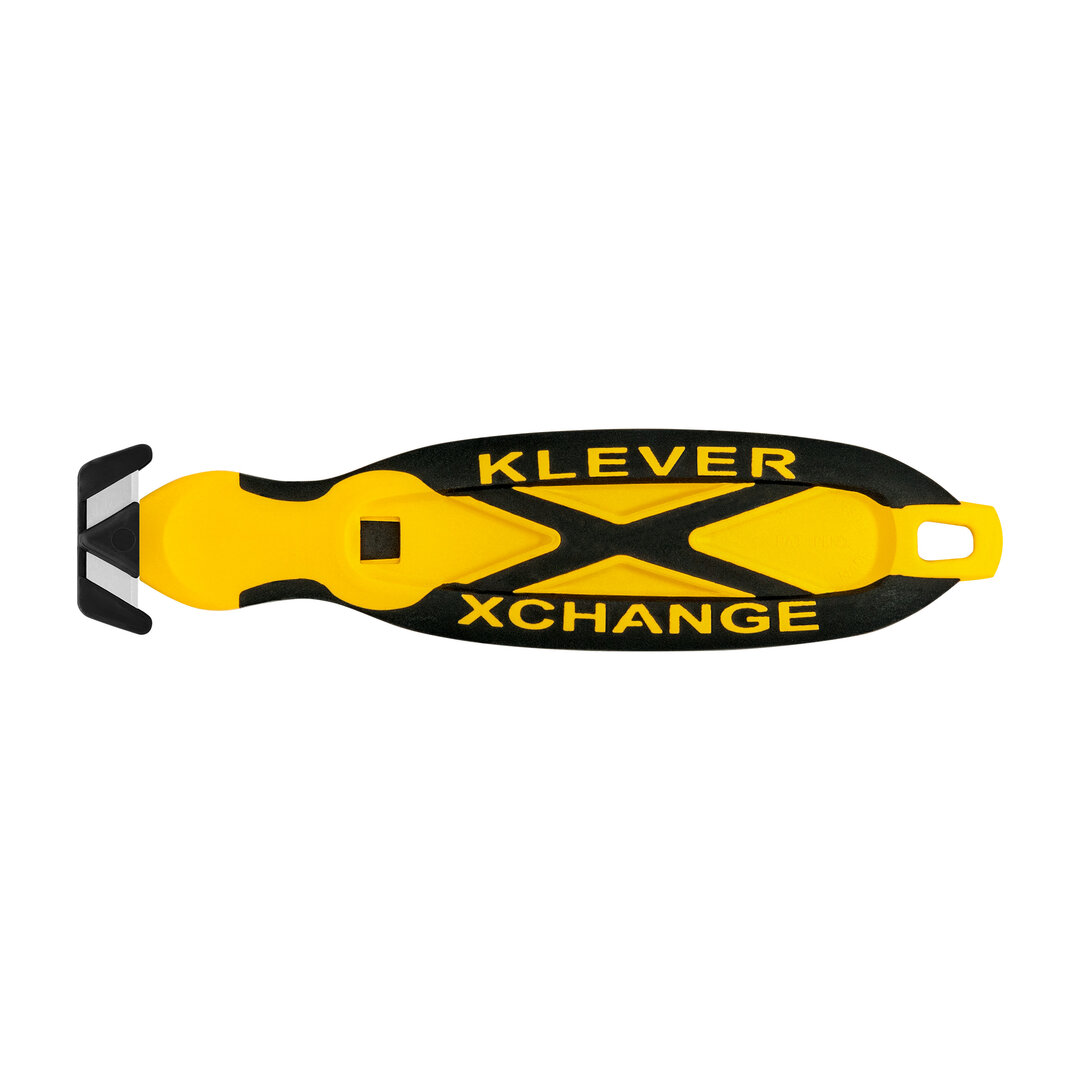 Žltý plastový bezpečnostný nôž KLEVER XCHANGE XC-20