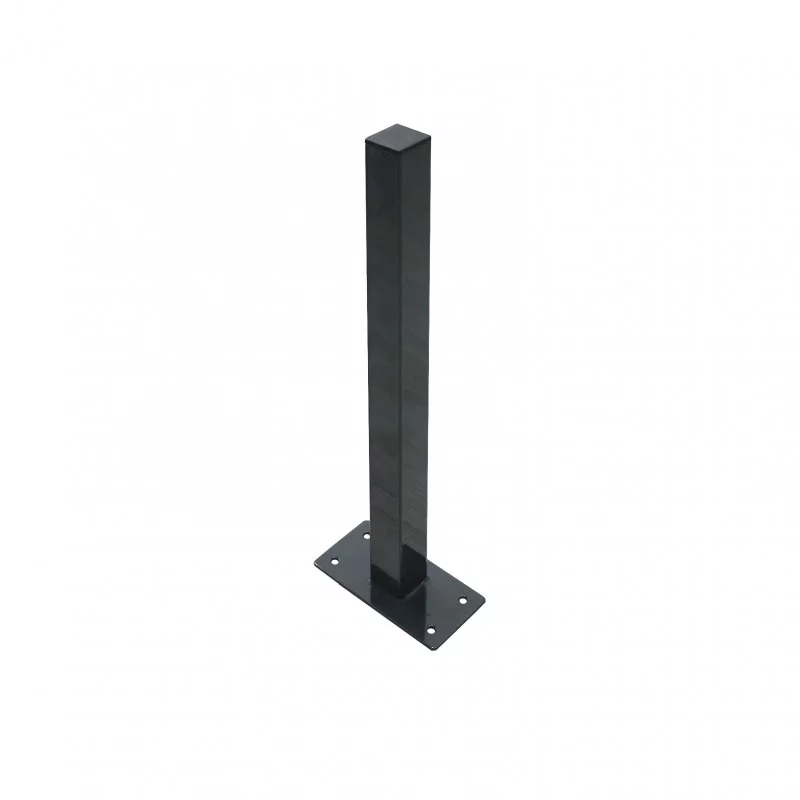 Černý ocelový parkovací ochranný sloupek - výška 60 cm