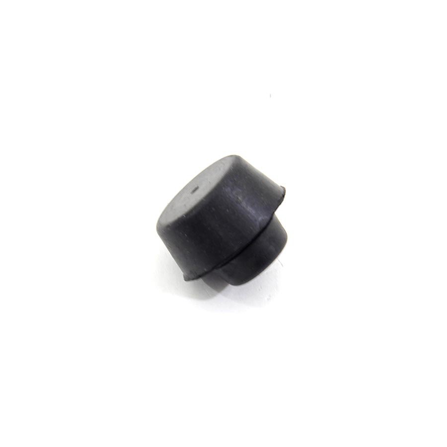 Čierny gumový doraz nástrčný do diery FLOMA - priemer 2,8 cm, výška 1,3 cm a výška krku 0,2 cm