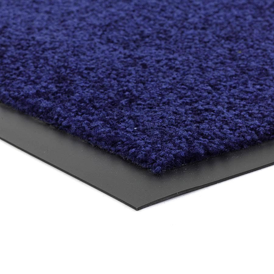 Modrá prateľná vstupná rohož FLOMA Twister - dĺžka 60 cm, šírka 80 cm, výška 0,8 cm