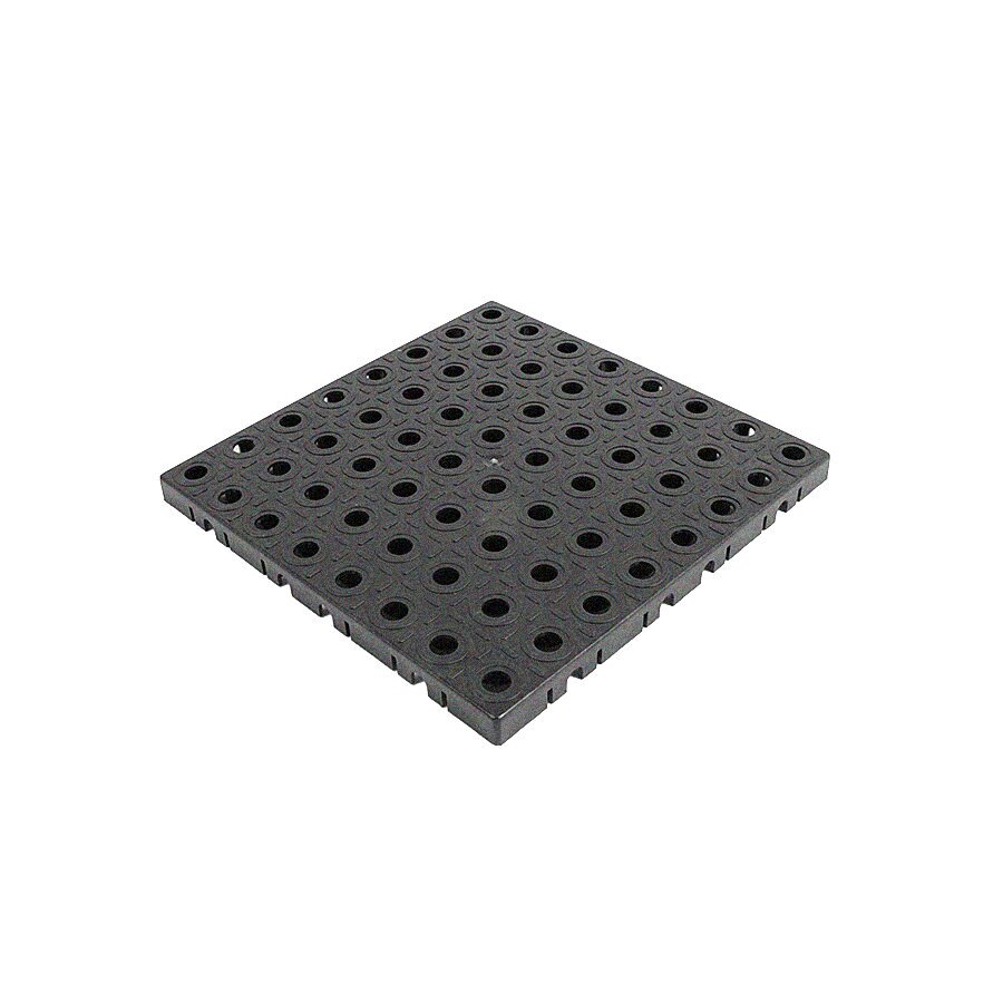 Černá polypropylenová dlaždice AvaTile AT-HRD Recy - délka 25 cm, šířka 25 cm, výška 1,6 cm
