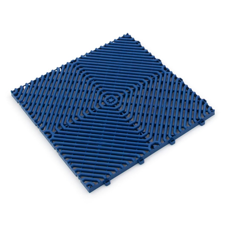 Modrá plastová terasová dlažba Linea Rombo - délka 39,5 cm, šířka 39,5 cm a výška 1,7 cm