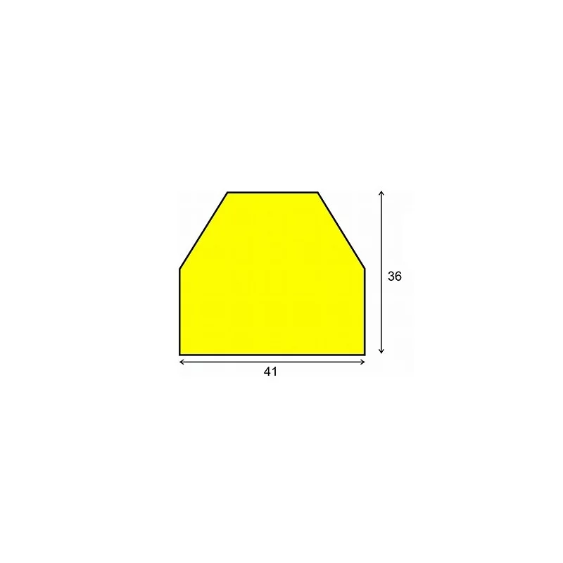 Čierno-žltá penová reflexná ochrana rohu steny typ CC - dĺžka 100 cm, širka 4,1 cm, výška 3,6 cm
