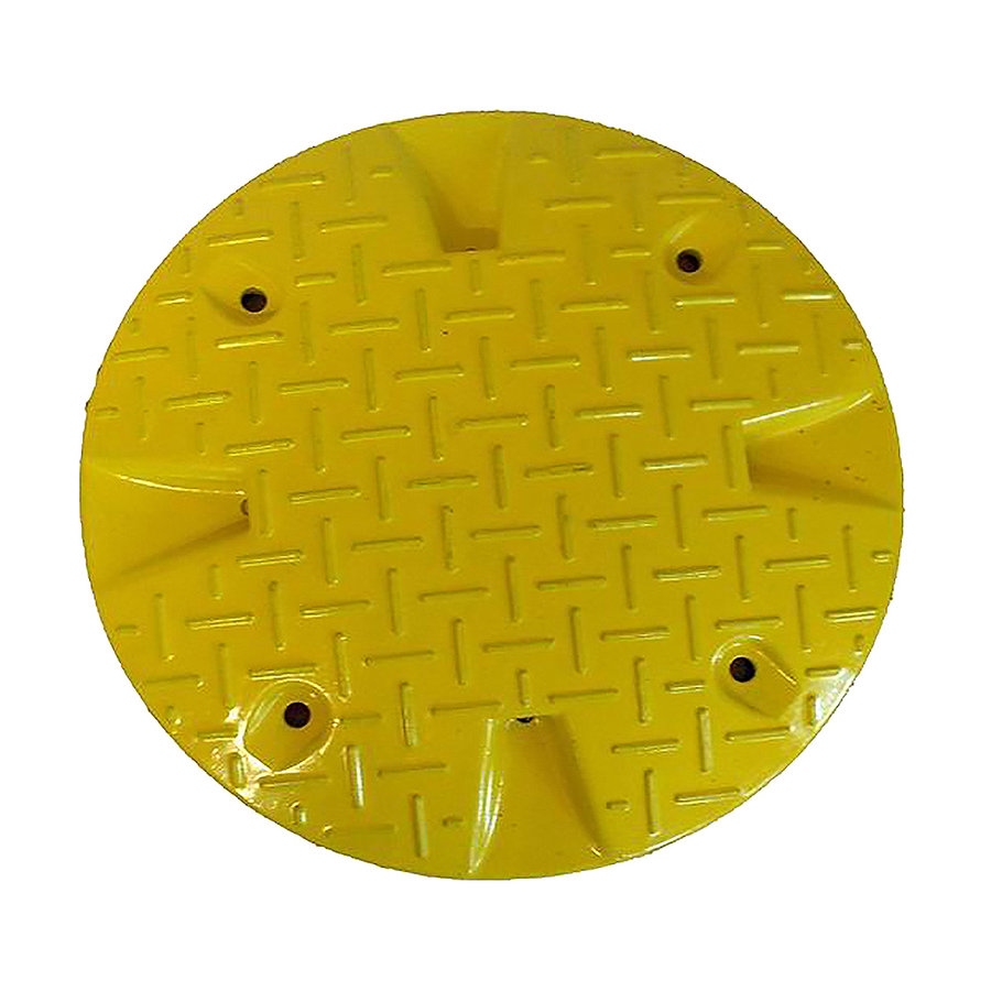Žltý plastový spomaľovací vankúš - 20 km/hod - priemer 42,5 cm, výška 5,3 cm