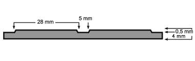 Černá gumová protiskluzová rohož (metráž) FLOMA - šířka 120 cm a výška 0,4 cm