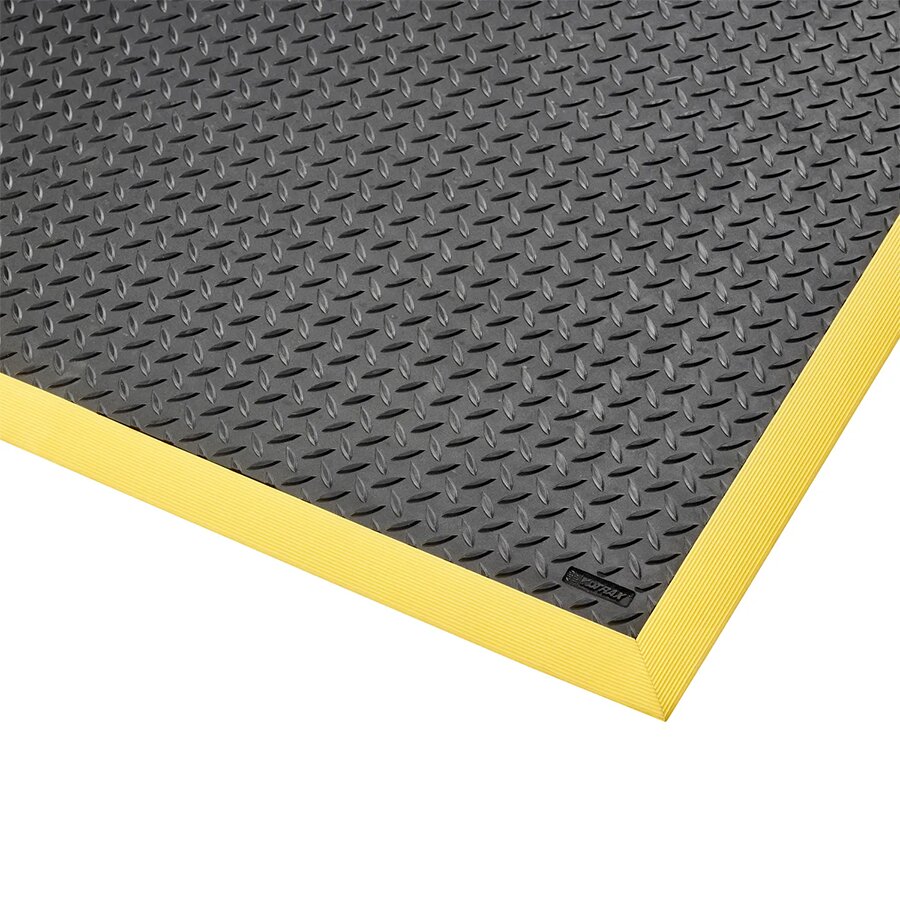 Černo-žlutá protiúnavová protiskluzová rohož Cushion Flex - délka 210 cm, šířka 91 cm, výška 1,27 cm