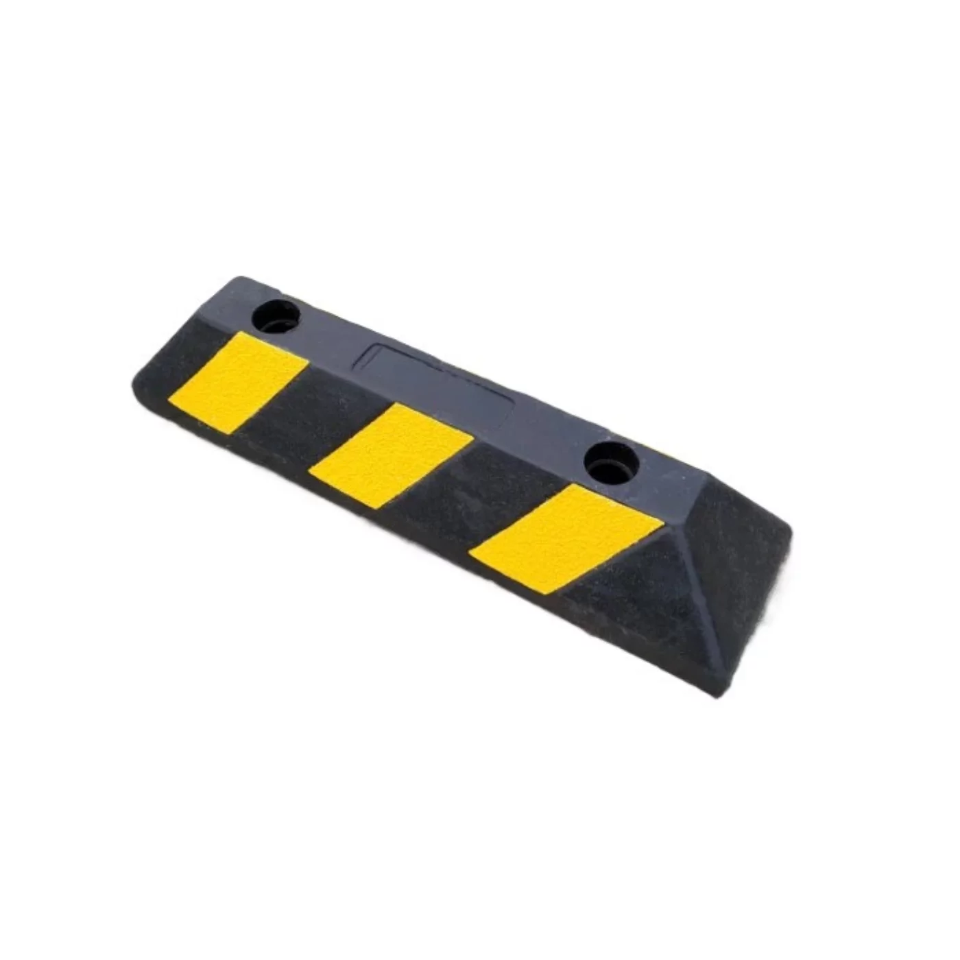 Reflektierender Parkstopp aus Gummi - Länge 55 cm, Breite 15 cm, Höhe 10 cm - gelb-schwarzer