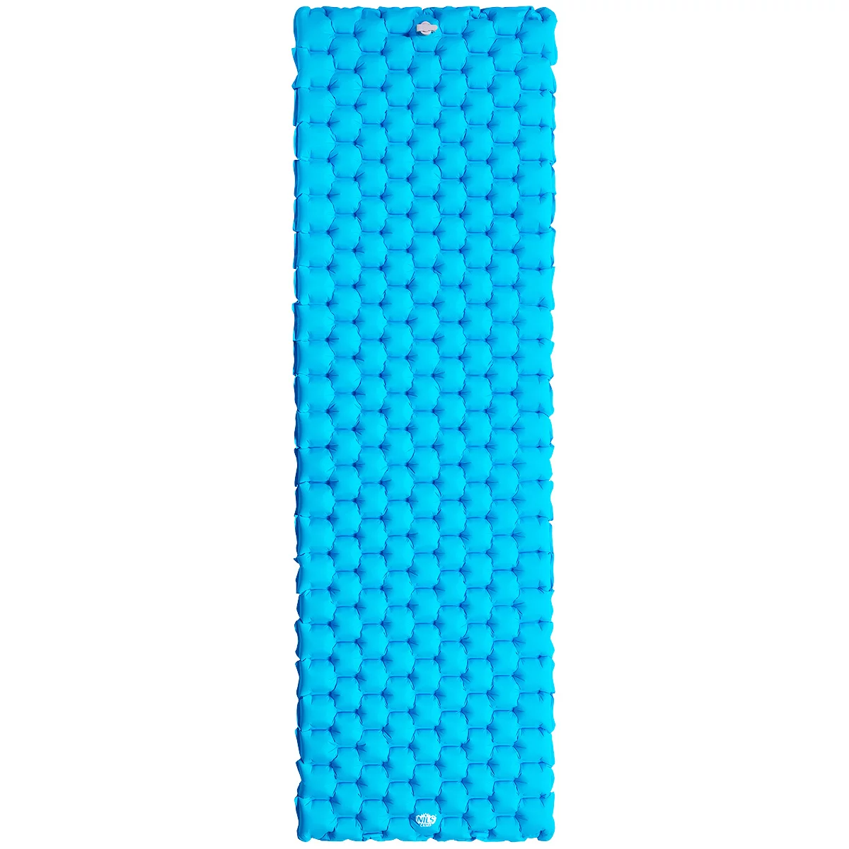 Touristische aufblasbare Isomatte NILS CAMP NC4007 - Länge 240 cm, Breite 60 cm, Höhe 5 cm - Blau