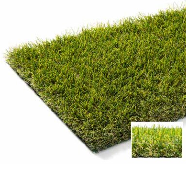 Zelený umělý trávník (metráž) FLOMA Esperia - délka 1 cm, šířka 200 cm a výška 3 cm