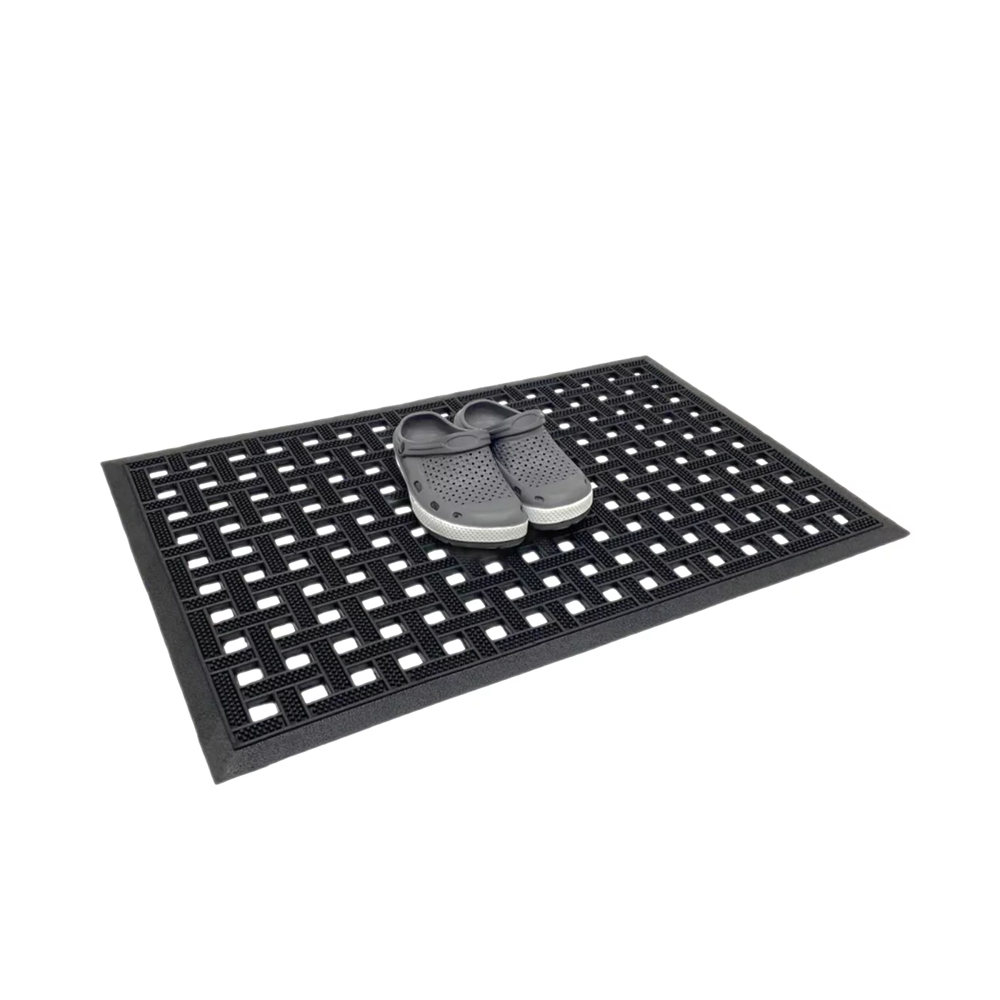 Gummimatte für den Außenbereich  FLOMA Eye Shaped Basket Weave - Länge 60 cm, Breite 90 cm, Höhe 1,2 cm