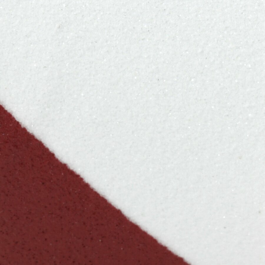 Bílo-červená korundová protiskluzová páska FLOMA Hazard Standard - délka 18,3 m, šířka 2,5 cm, tloušťka 0,7 mm