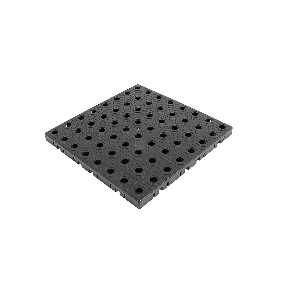 Čierna polypropylénová dlažba AvaTile AT-HRD - dĺžka 25 cm, šírka 25 cm a výška 1,6 cm