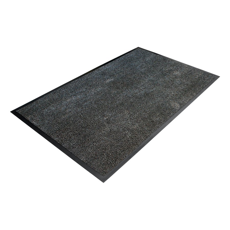 Čierna textilná vnútorná čistiaca vstupná rohož - dĺžka 60 cm, šírka 90 cm a výška 0,8 cm