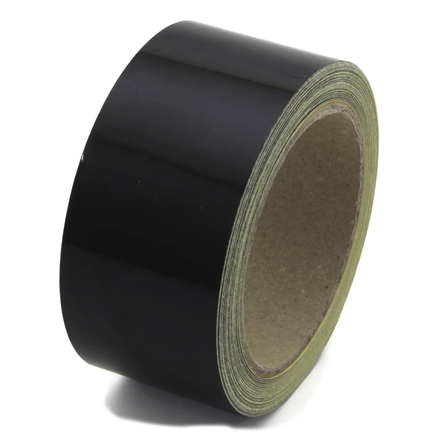 Černá nereflexní samolepící výstražná páska - délka 15 m a šířka 5 cm